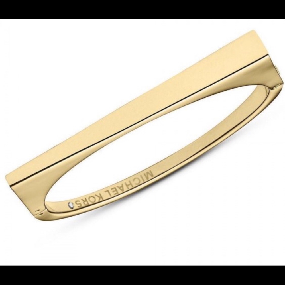Michael KORS Bracelet Gold tone Asymmetrical Hinge - Picture 7 of 8